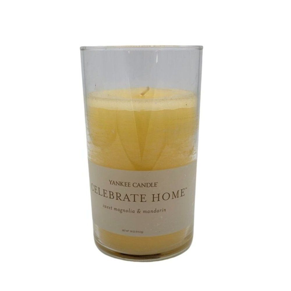 Retired HTF Yankee Candle Celebrate Home Sweet Magnolia & Mandarin Candle18oz